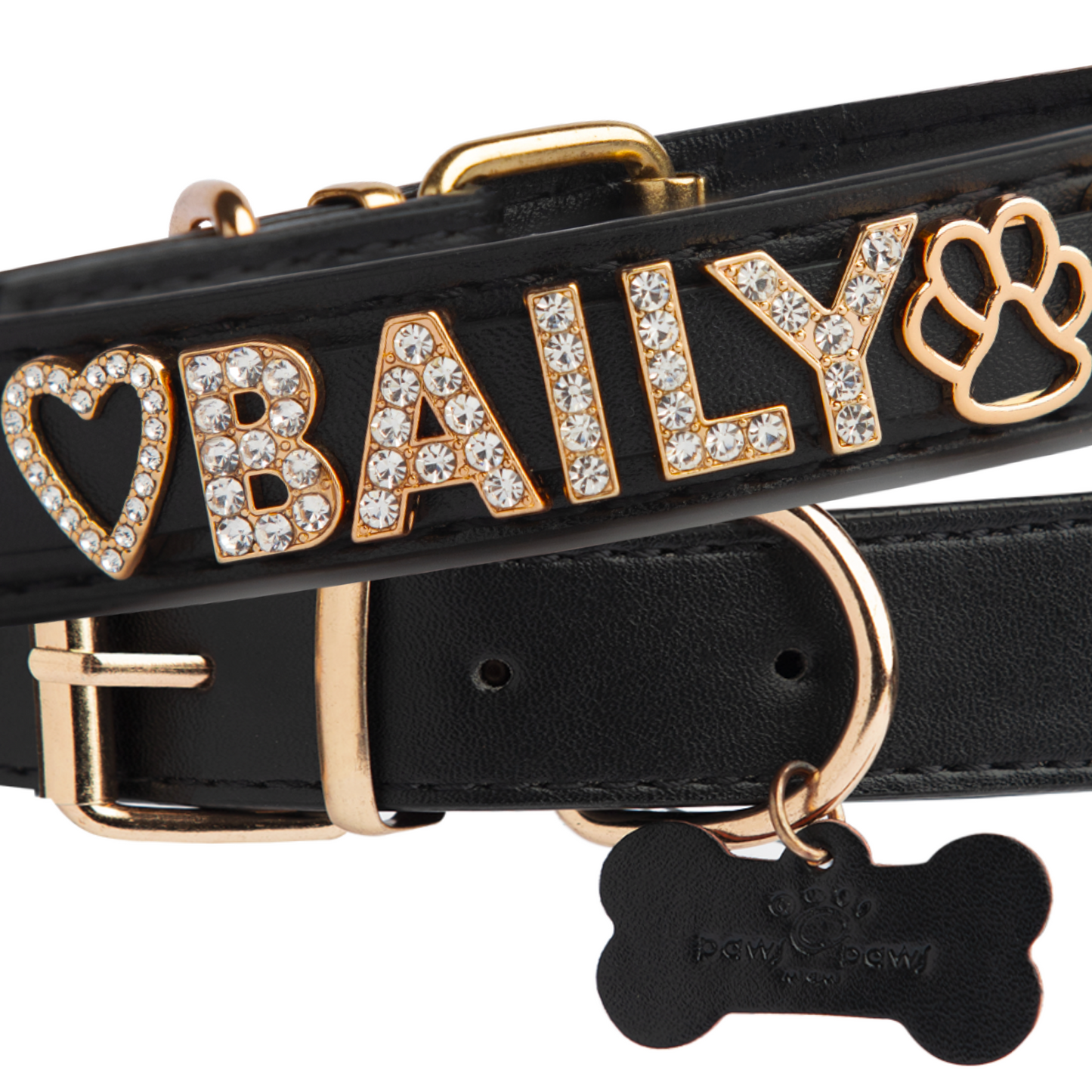 CUSTOM DOG COLLARS WITH STUDDED JEWELRY