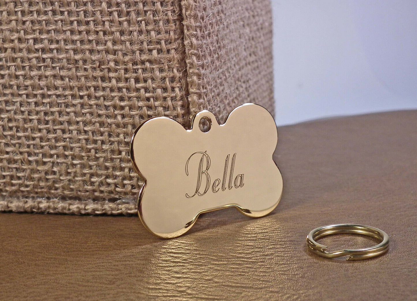 Gold-Plated Engraved Pet ID Tag