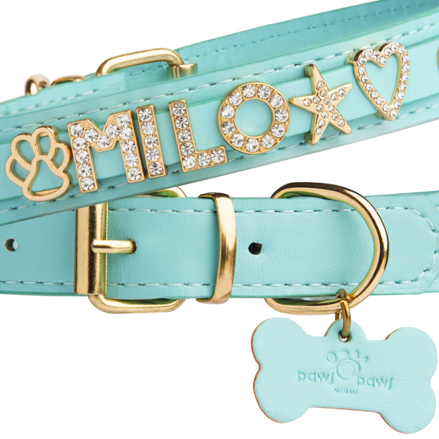 Custom Dog Collars With Studded Jewelry in Bundle