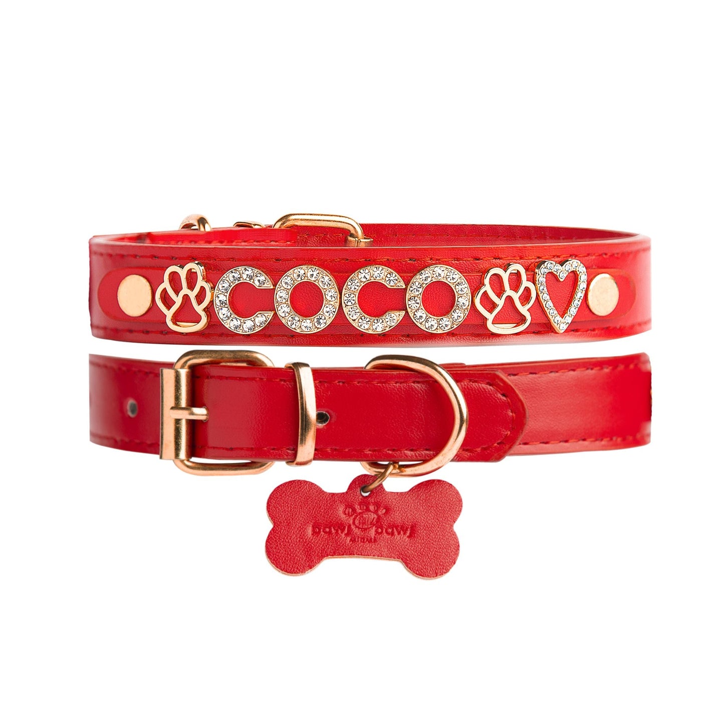 Custom Dog Collars With Studded Jewelry in Bundle