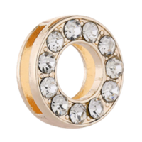 Sparkle Initial Slider - Gold / O