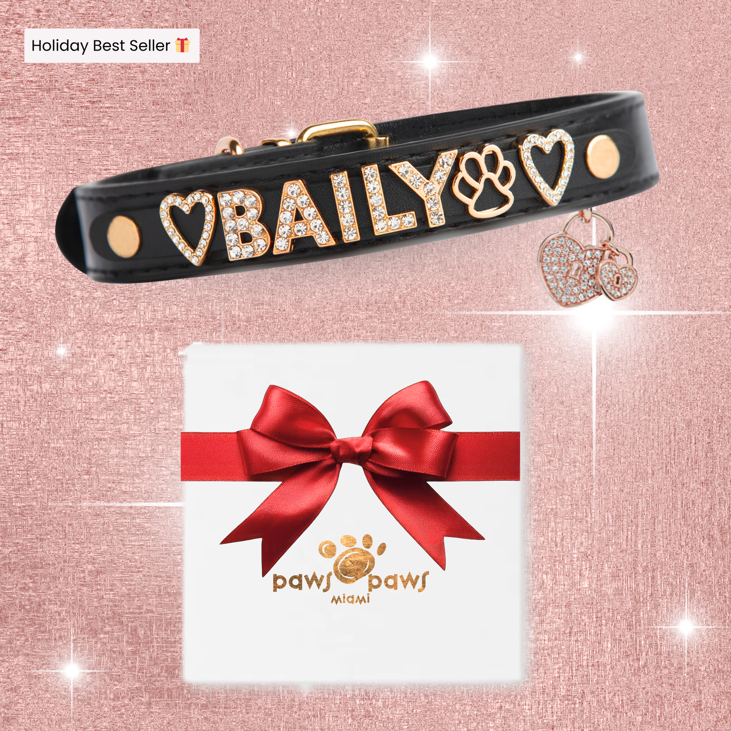 Mini Sparkle Gift Set – Collar, Heart Charm & Gift Box