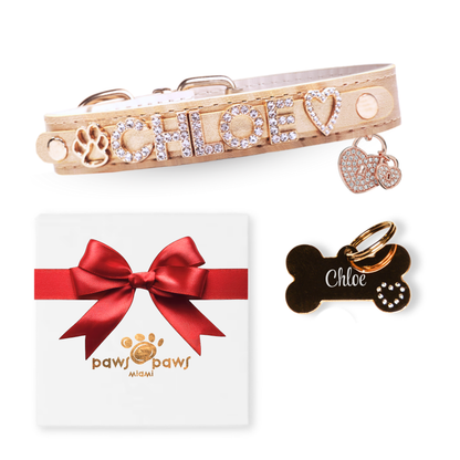 Deluxe Sparkle Gift Set – Collar, ID Tag, Pendant Charm & Gift Box
