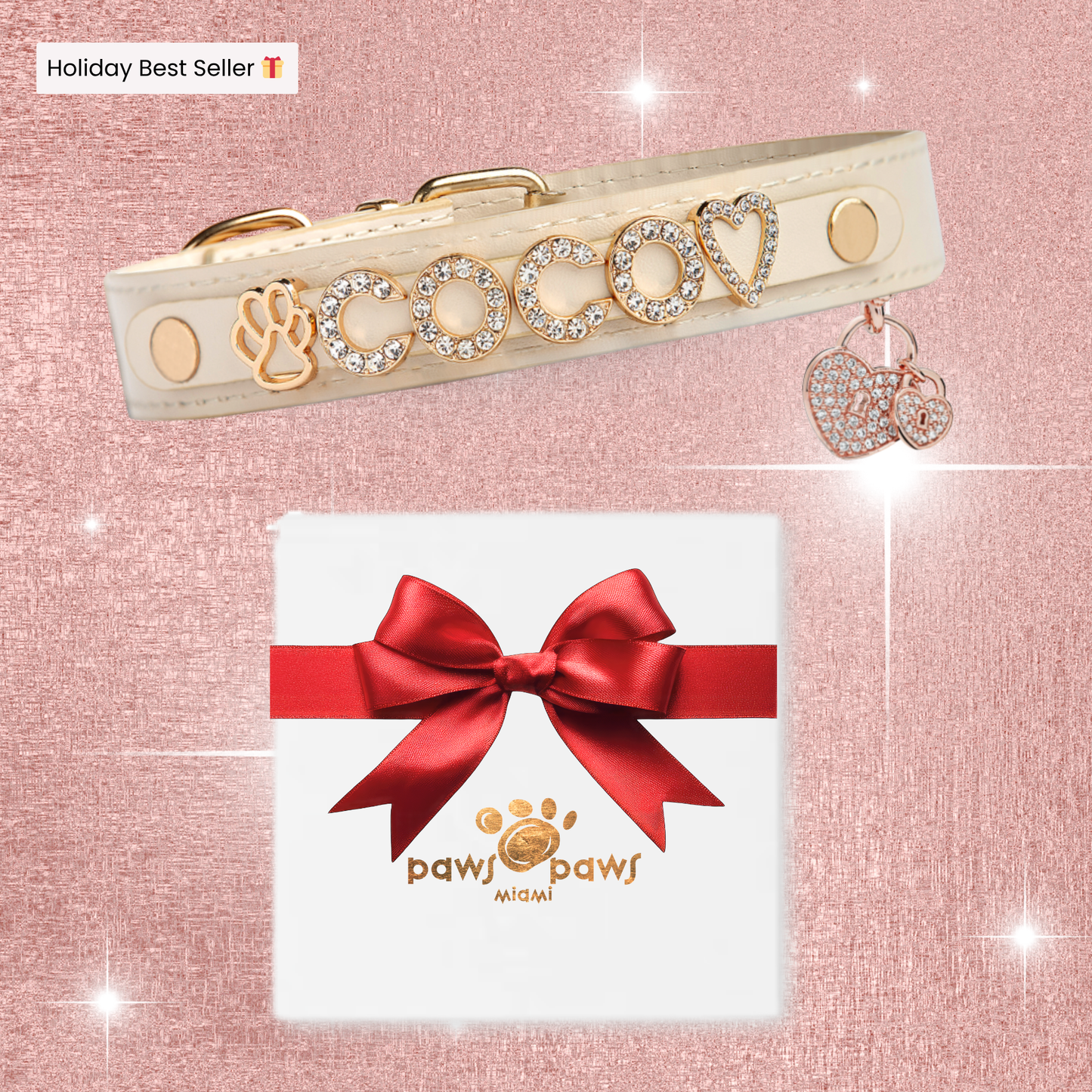 Mini Sparkle Gift Set – Collar, Heart Charm & Gift Box