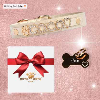 Classic Sparkle Gift Set – Collar, Engraved Tag & Gift Box