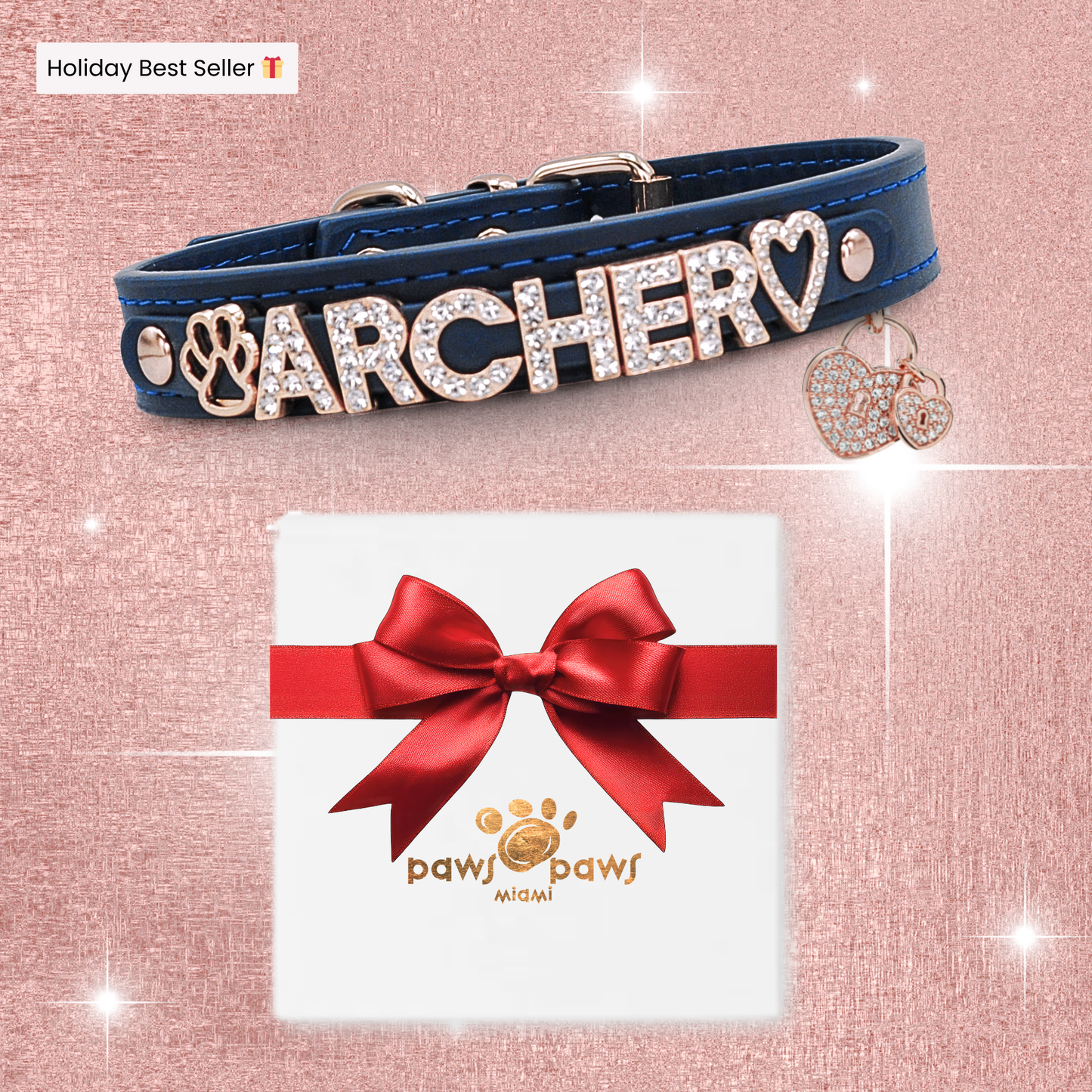 Mini Sparkle Gift Set – Collar, Heart Charm & Gift Box