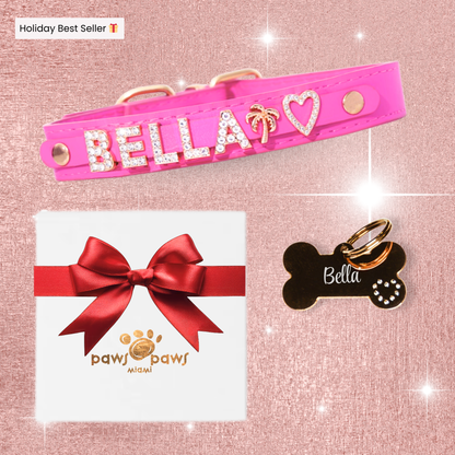 Classic Sparkle Gift Set – Collar, Engraved Tag & Gift Box
