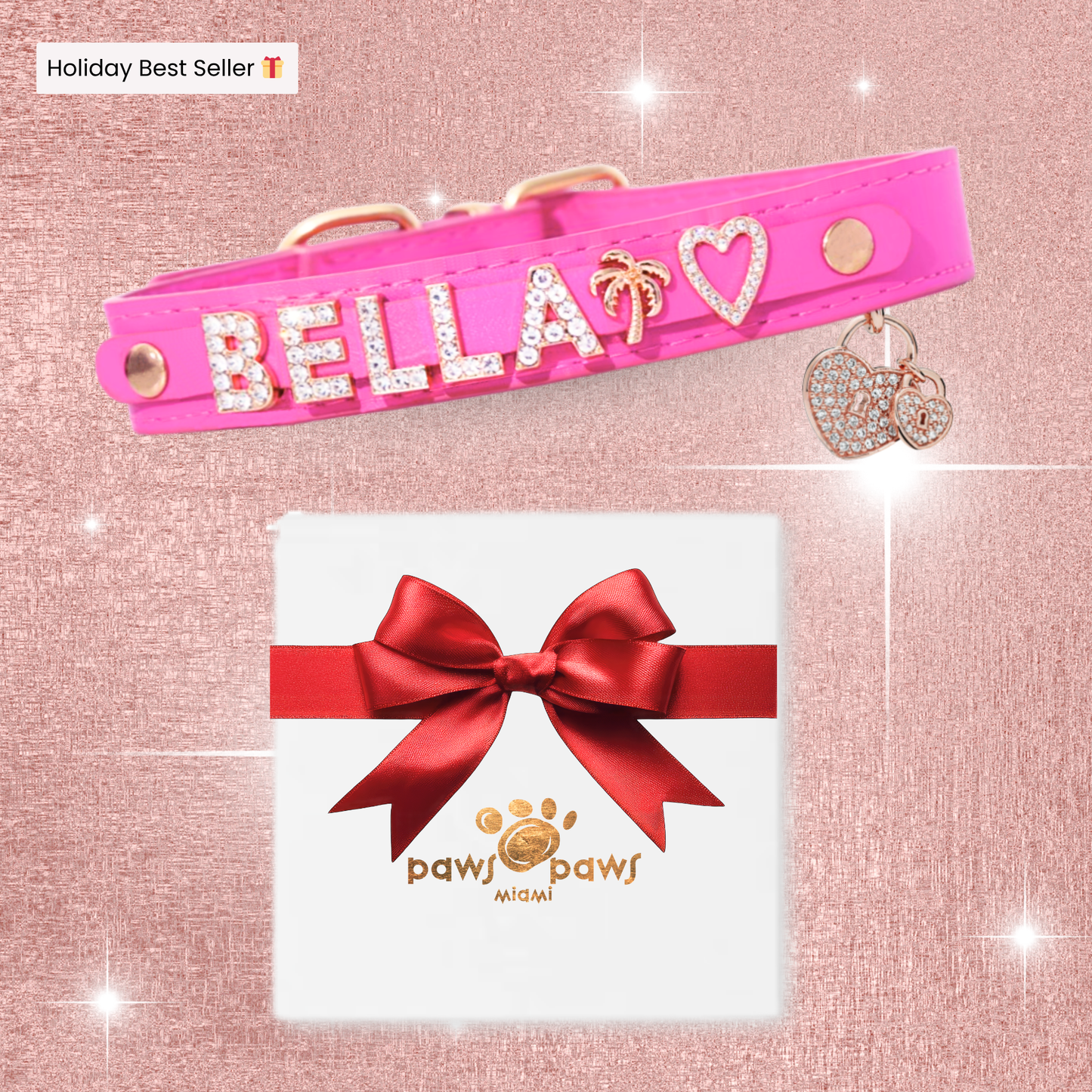 Mini Sparkle Gift Set – Collar, Heart Charm & Gift Box