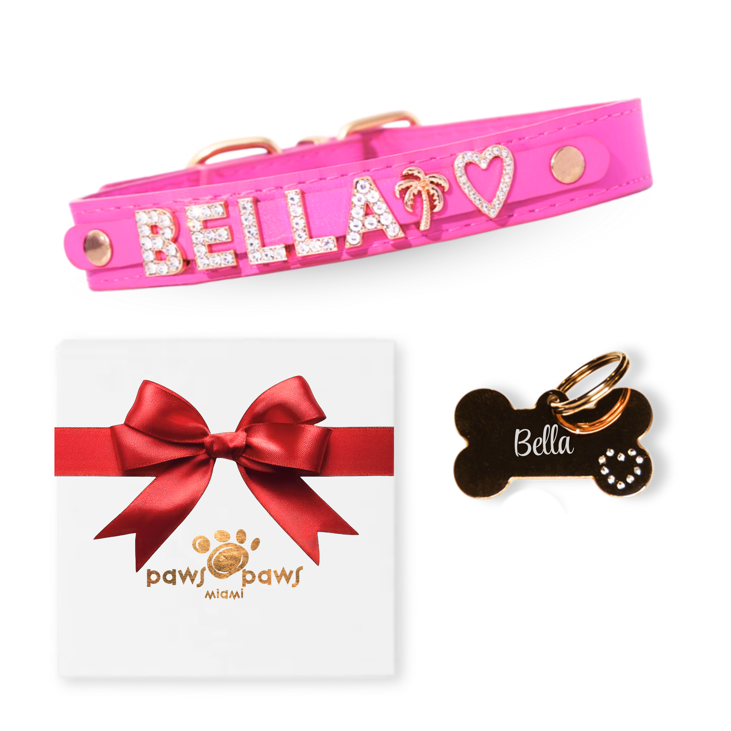 Classic Sparkle Gift Set – Collar, Engraved Tag & Gift Box
