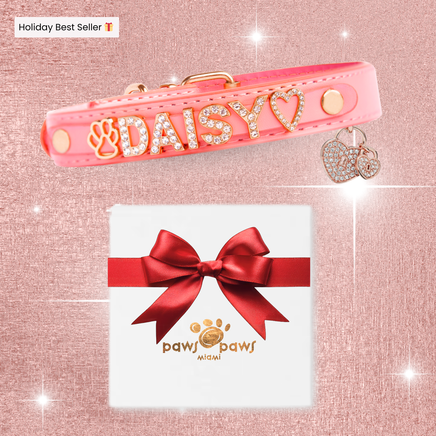 Mini Sparkle Gift Set – Collar, Heart Charm & Gift Box