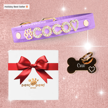 Classic Sparkle Gift Set – Collar, Engraved Tag & Gift Box