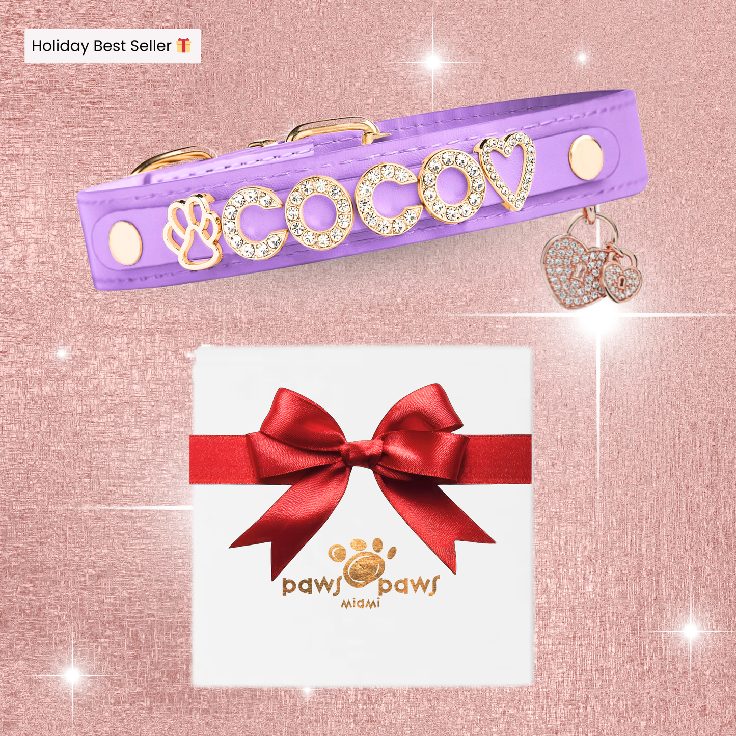 Mini Sparkle Gift Set – Collar, Heart Charm & Gift Box