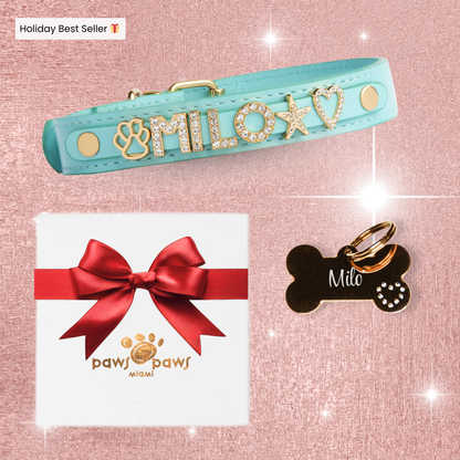 Classic Sparkle Gift Set – Collar, Engraved Tag & Gift Box
