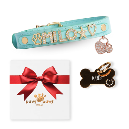 Deluxe Sparkle Gift Set – Collar, ID Tag, Pendant Charm & Gift Box