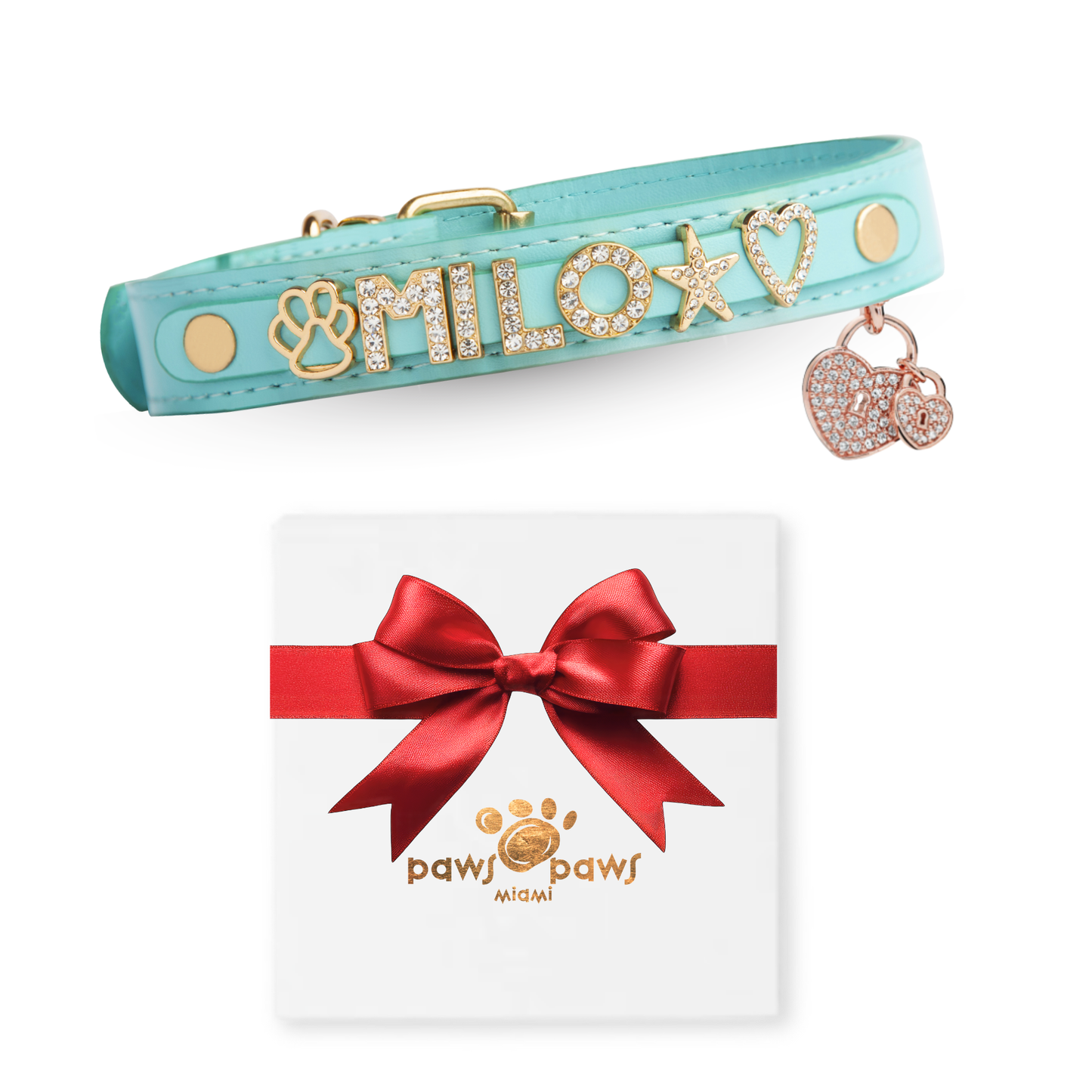 Mini Sparkle Gift Set – Collar, Heart Charm & Gift Box