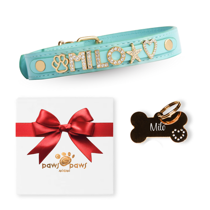 Classic Sparkle Gift Set – Collar, Engraved Tag & Gift Box