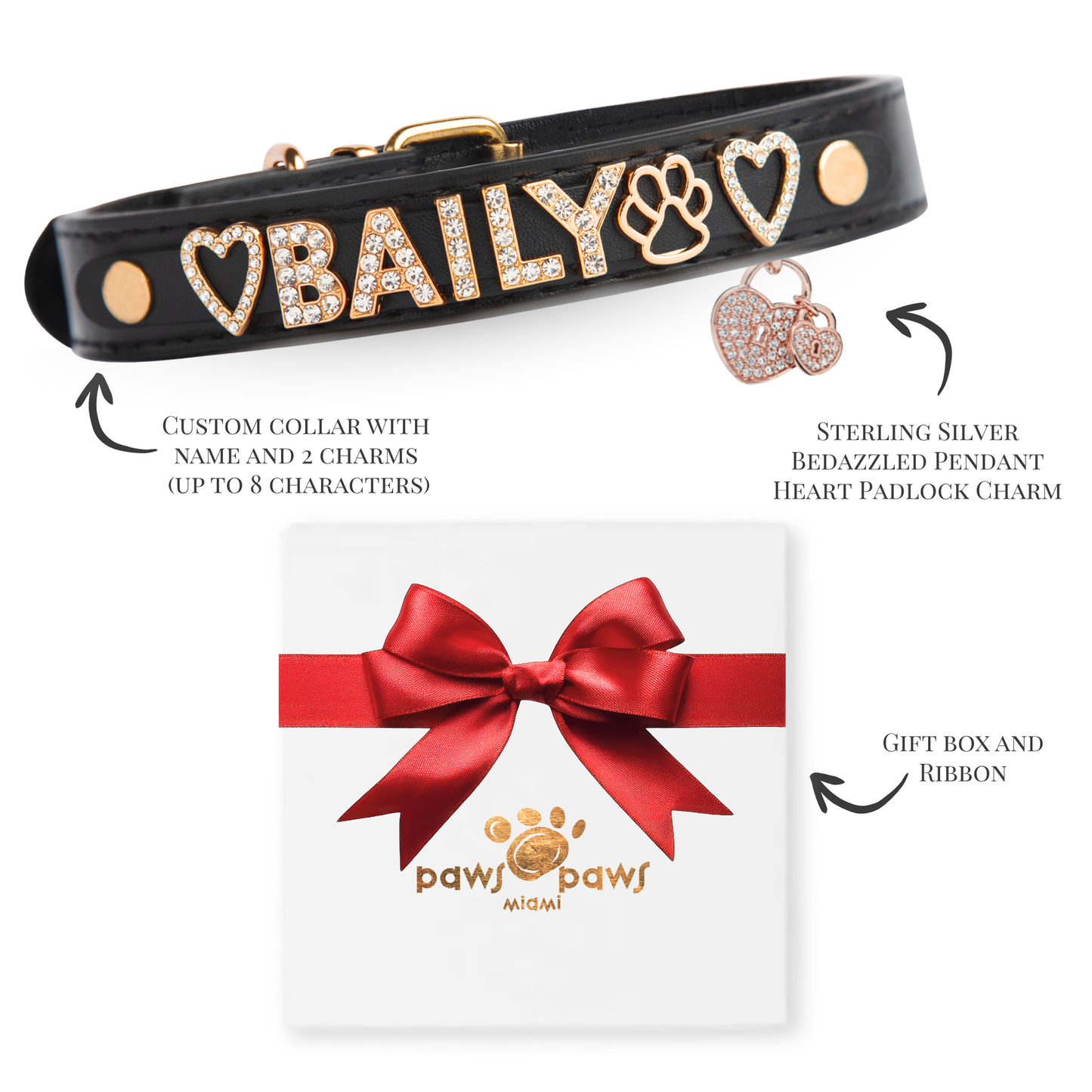 Mini Sparkle Gift Set – Collar, Heart Charm & Gift Box