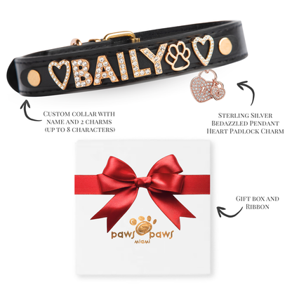 Mini Sparkle Gift Set – Collar, Heart Charm & Gift Box