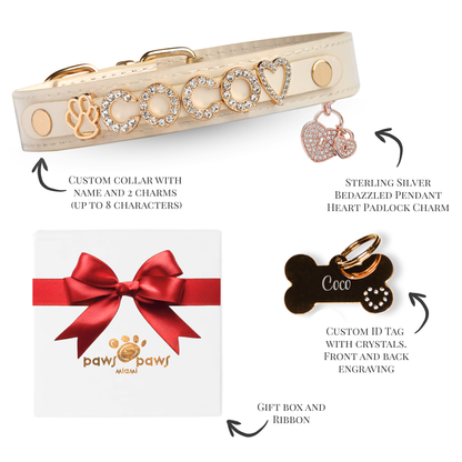 Deluxe Sparkle Gift Set – Collar, ID Tag, Pendant Charm & Gift Box