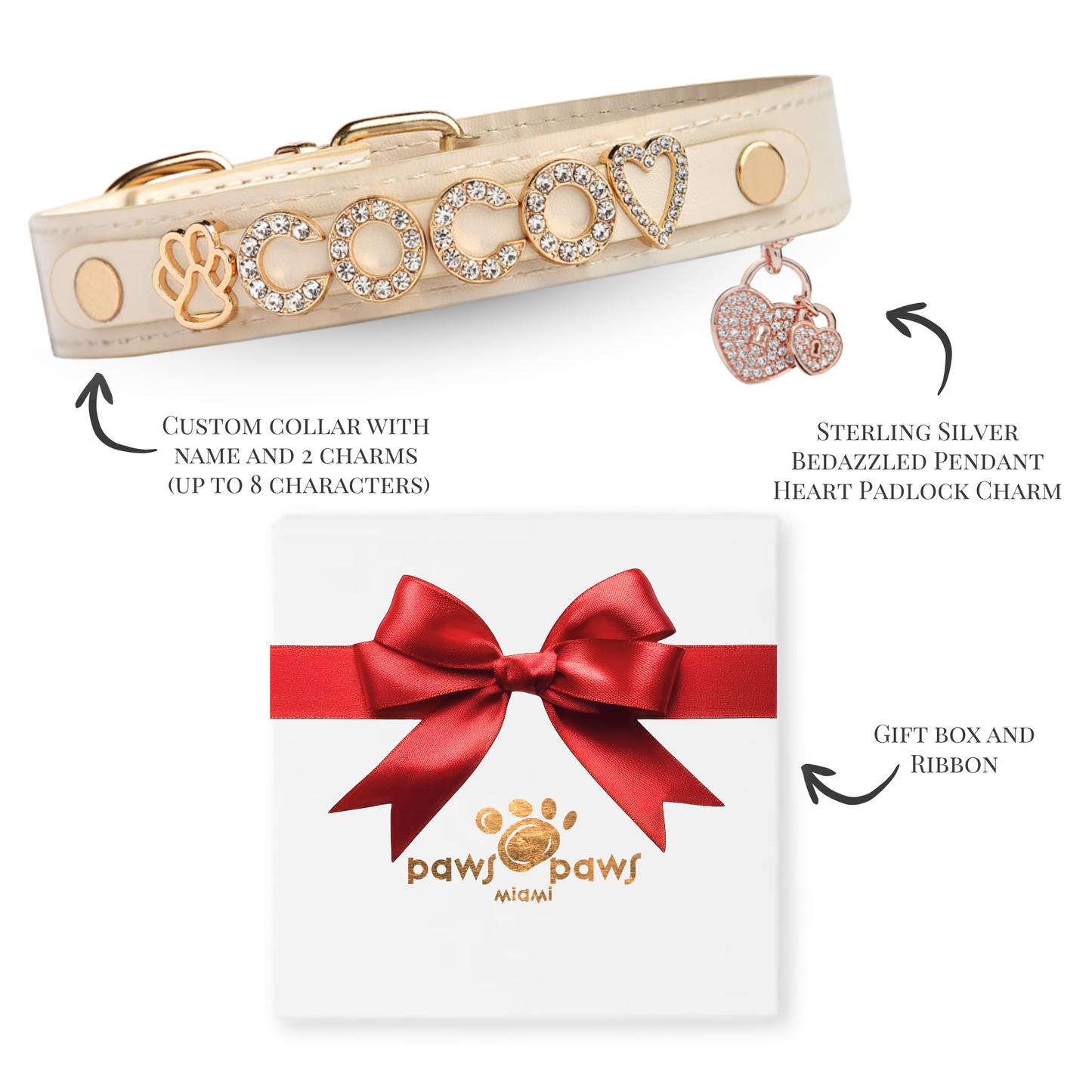 Mini Sparkle Gift Set – Collar, Heart Charm & Gift Box