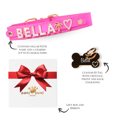 Classic Sparkle Gift Set – Collar, Engraved Tag & Gift Box
