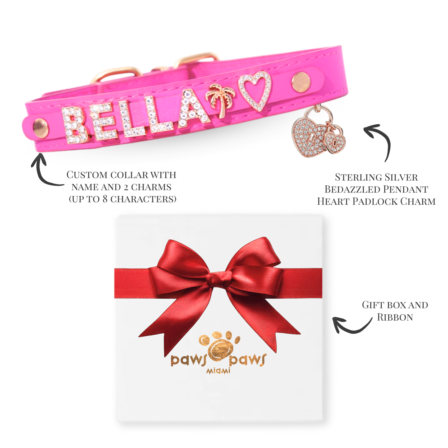 Mini Sparkle Gift Set – Collar, Heart Charm & Gift Box