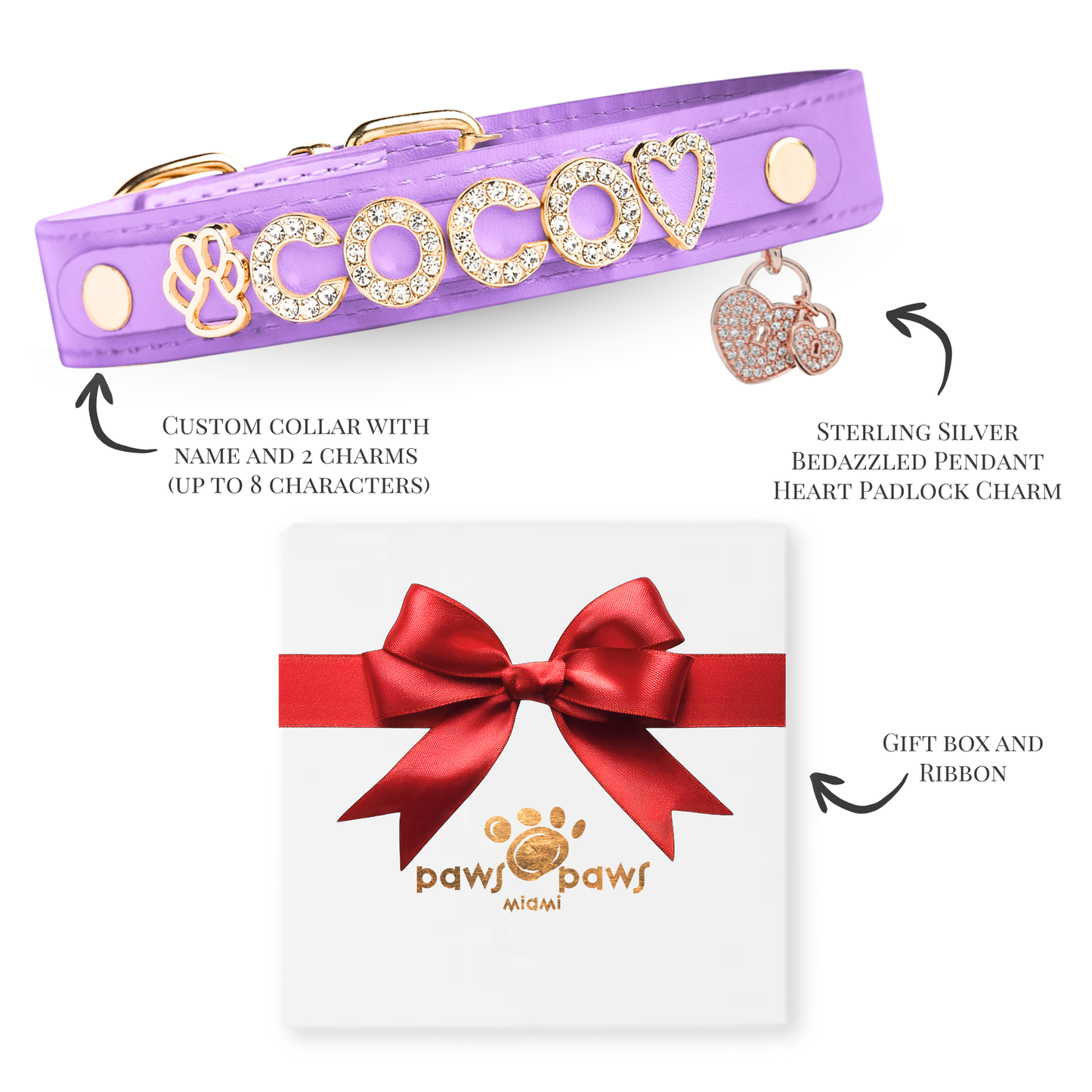 Mini Sparkle Gift Set – Collar, Heart Charm & Gift Box