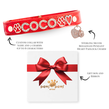 Mini Sparkle Gift Set – Collar, Heart Charm & Gift Box