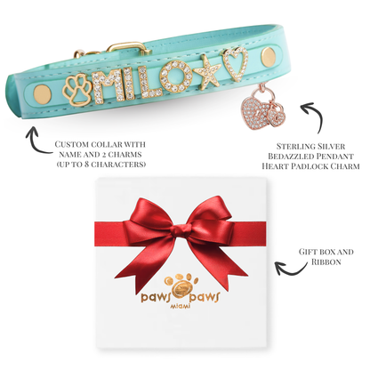 Mini Sparkle Gift Set – Collar, Heart Charm & Gift Box